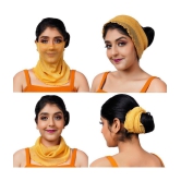 PENYAN Girls Golden Cotton Headwraps For Summer ( Pack of 1 ) - Golden