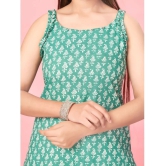 Aarika Sea Green Cotton Girls Kurti ( Pack of 1 ) - None