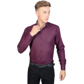 Supersquad Cotton Blend Regular Fit Full Sleeves Mens Formal Shirt - Maroon ( Pack of 1 ) - None