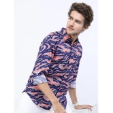 Ketch 100% Cotton Regular Fit Printed Rollup Sleeves Mens Casual Shirt - Navy ( Pack of 1 ) - None