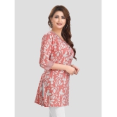 Meher Impex Cotton Printed Straight Womens Kurti - Pink ( Pack of 1 ) - None