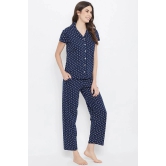 Clovia Blue Cotton Womens Nightwear Nightsuit Sets ( Pack of 2 ) - None