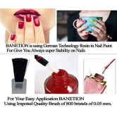 BANETION|JADE-06|Quick Drying | No Harmful Chemicals | No Chip Formula | Glossy Finish | Long Lasting | Smooth Application| High Shine Nail Polish For Women Pack of 6 (9ML)