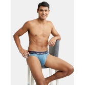 Jockey US17 Men Super Combed Cotton Rib Solid Brief - Aegean Blue - None