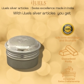 ijuels pure silver kesar/ kumkum dabbi box for gifting ( 4cm diameter )