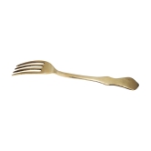 A & H ENTERPRISES - Gold Brass Dessert Fork ( Pack of 4 ) - Gold