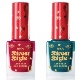 Street Style Multi Glossy Nail Polish ( Pack of 2 )