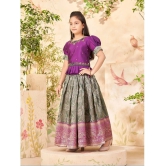 Aarika Purple Silk Girls Lehenga Skirt ( Pack of 1 ) - None