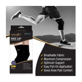 MuscleXP DrFitness+ Knee Cap & Brace Knee Compression Support For Men & Women, Gym, Cycling, Running and  Exercise, Knee Brace Joint Pain Relief (Medium) - Black