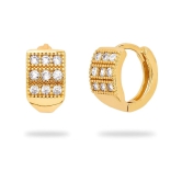 Drashti Collection Golden Stud Earrings ( Pack of 1 ) - Golden