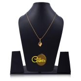 Gilherfashion Gold Plated Daily Wear Locket+ 24 Inch Chain For Women And Girls - Golden