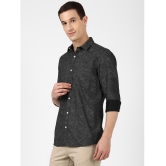 UrbanMark Mens 100% Cotton Full Sleeves Slim Fit Printed Casual Shirt-Black - None