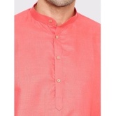 Maharaja - Coral Cotton Blend Mens Regular Kurta ( Pack of 1 ) - None