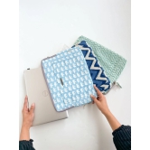 Sustainable Handmade Cotton Laptop Sleeve/Laptop Cover by Ekatra - Elephant Motif