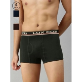 Lux Cozi - Multicolor Cotton Blend Mens Trunks ( Pack of 4 ) - None