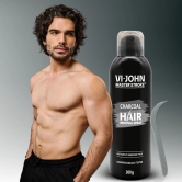 VI-JOHN Master Stroke Painless Charcoal Hair Removal Spray For Chest, Arms and Legs (Men & Women) Spray (200 g)