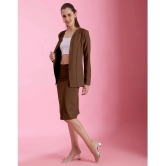 Selvia Brown Solid Skirt Top Set - None