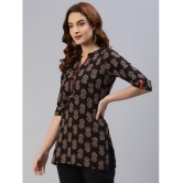 SVARCHI - Black Cotton Women''s Straight Kurti ( Pack of 1 ) - None