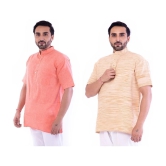 DESHBANDHU DBK - Multi Cotton Mens Regular Kurta ( Pack of 2 ) - None