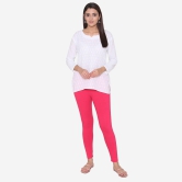 Women's Cotton Ankle leggings (Free Size) - Fuchsia