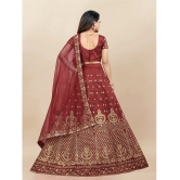 Apnisha Maroon Silk Girls Semi Stitched Lehenga Choli Set ( Pack of 1 ) - None