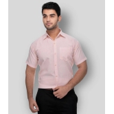 DESHBANDHU DBK - Peach Cotton Regular Fit Mens Formal Shirt (Pack of 1) - None