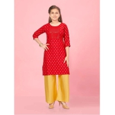 Aarika Red Rayon Girls Kurti ( Pack of 1 ) - None