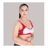 HAYA Red Cotton Non Padded Womens Everyday Bra ( Pack of 1 ) - None