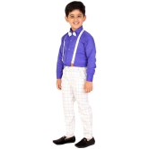 DKGF Fashion - Blue Cotton Blend Boys Shirt & Pants ( Pack of 1 ) - None