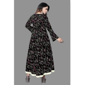 haya fashion - Black Rayon Womens Anarkali Kurti ( Pack of 1 ) - None