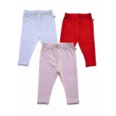 3 pc Combo Leggings (Red+White+Lt.Pink)