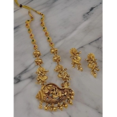 ROFARWORD Gold Brass Necklace Set ( Pack of 1 ) - Gold