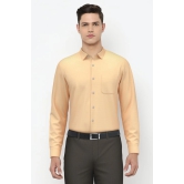 Men Orange Regular Fit Formal Full Sleeves Formal Shirt