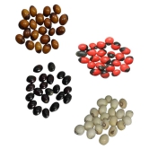 Yellow, White, Red, Black Gunja  - Chirmi Beads - Combo Pack - 21 Pieces x 4