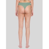 ILRASO - Green Poly Cotton Solid Women's Bikini ( Pack of 1 ) - None