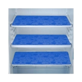 Himanshi Set of 3 PVC Blue Fridge Mats - Blue