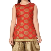 Aarika Red Silk Girls Patiala Kurta Set ( Pack of 1 ) - None