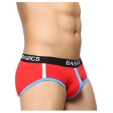 BASIICS By La Intimo - Red Cotton Blend Mens Briefs ( Pack of 1 ) - L