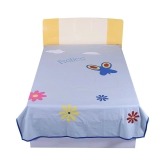 HugsnRugs Cotton Single Bedsheet ( 230 cm x 150 cm ) - Blue