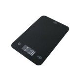 American Weigh Scales Black Glass and Plastic Slim Design Kitchen Scale