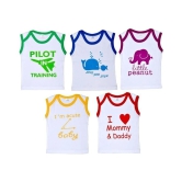 MOMs Choice Unisex Baby 100% Cotton T-Shirts - Pack of 5 (MC301) Baby Combo Dress - None