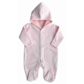 Pink Quilted Full Sleeper/Romper with Feet (Quilt)