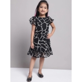 MINI & MING Girls Printed Georgette A-Line Dress