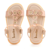 Bonito Rose Gold Flat Sling Back Sandal for Girls - None