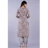 Doriya - Grey Straight Cotton Blend Women's Stitched Salwar Suit ( Pack of 1 ) - None