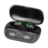 VEhop Power Bank Earbuds On Ear True Wireless (TWS) 200 Hours Playback IPX4(Splash & Sweat Proof) Dual pairing,Powerfull bass -Bluetooth V 5.1 Black