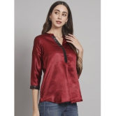 Curvydrobe Maroon Satin Women's A-Line Top ( Pack of 1 ) - None