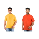 DESHBANDHU DBK Multi 100 Percent Cotton Kurta Pack of 2 - None