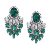 YOUBELLA Green Danglers Earrings ( Pack of 1 ) - Green