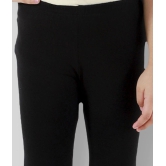 Kids Cave - Black Cotton Blend Girls Leggings ( Pack of 1 ) - None